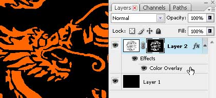 Layer Masks color styles in layers pallet