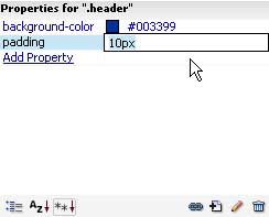 Dreamweaver Padding Size