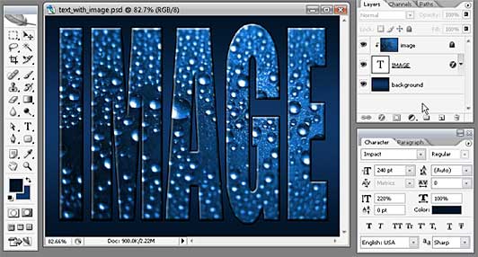 Imaged text final view