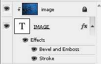 Imaged text layer style