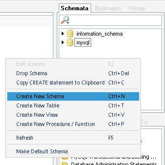 Query Browser New Database
