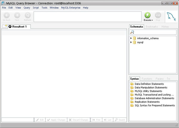 Query Browser Window