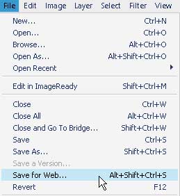 transparent background save for the web