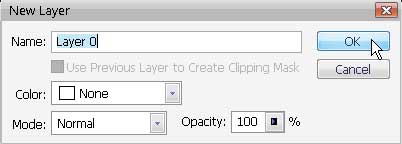 transparent background new layer