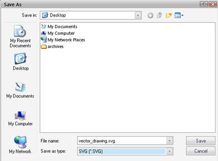 Illustrator vector paths svae as svg